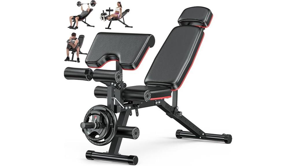 adjustable home gym bench