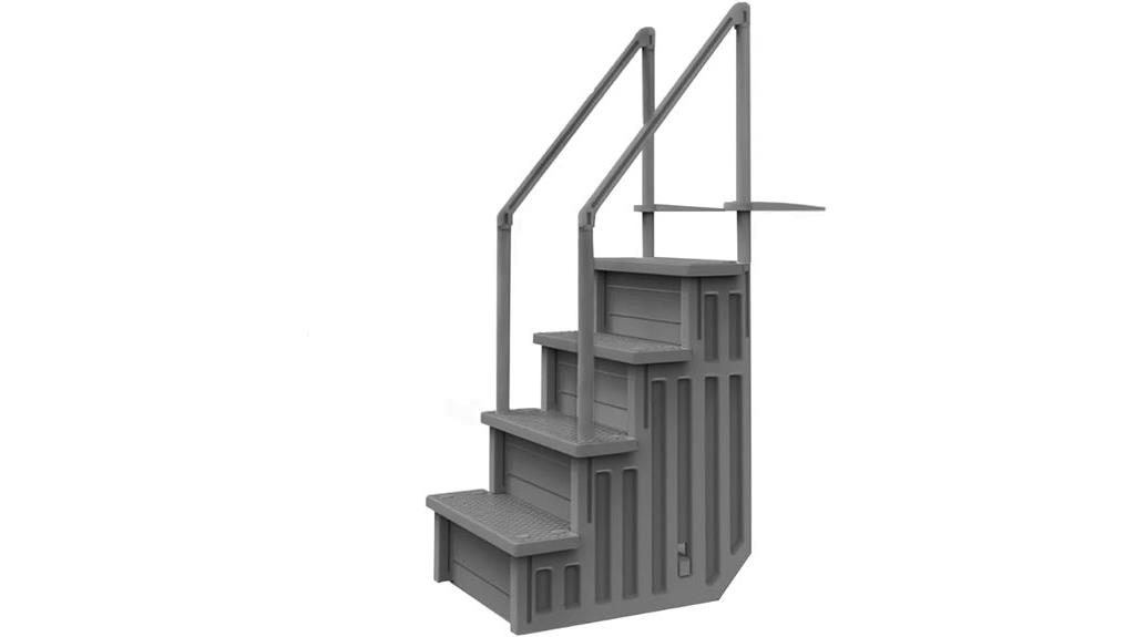 anti slip pool steps designed