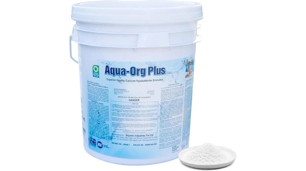 aqua org plus pool shock