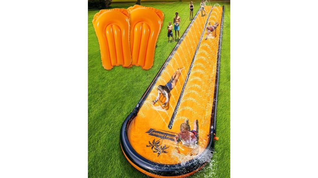 backyard water slide fun