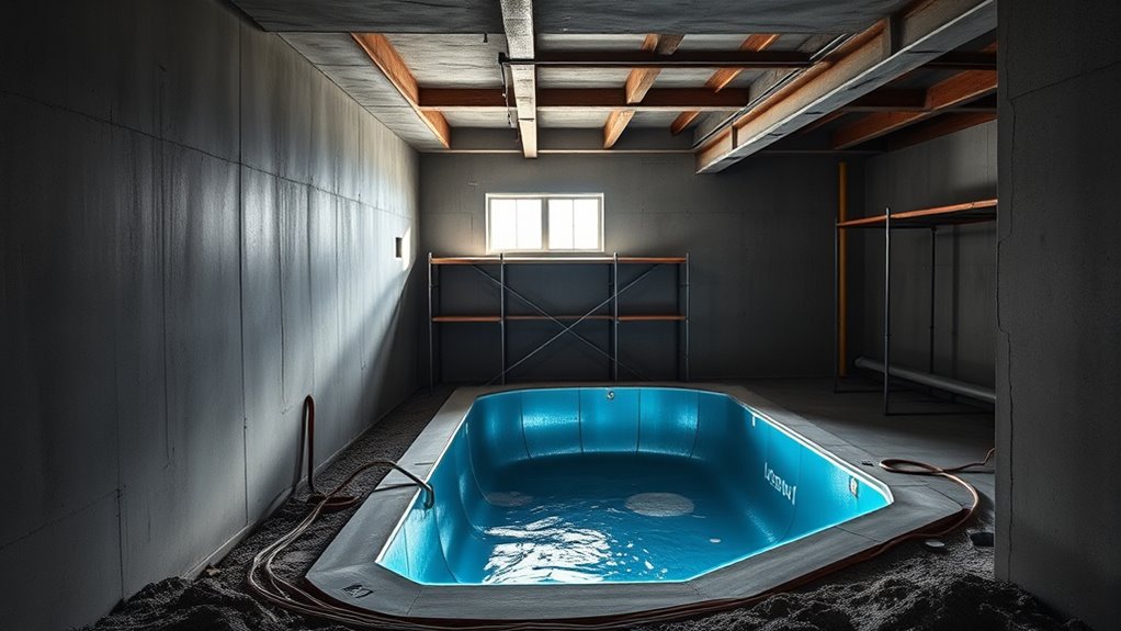 basement pool construction difficulties