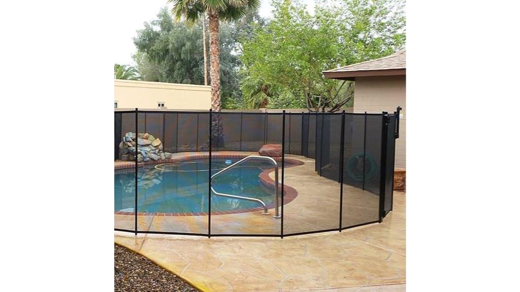 black safety pool fencing