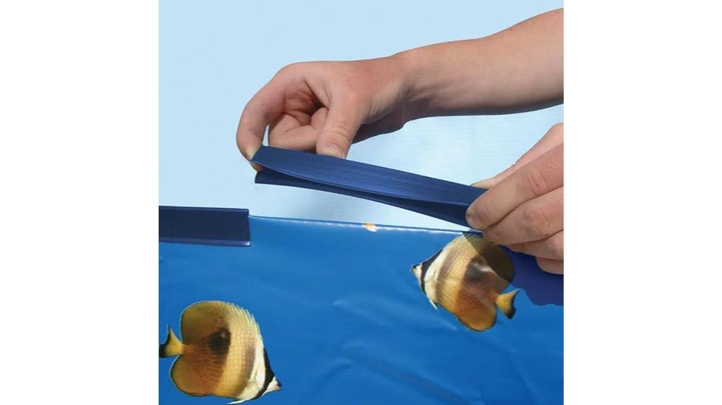 blue pool coping strips
