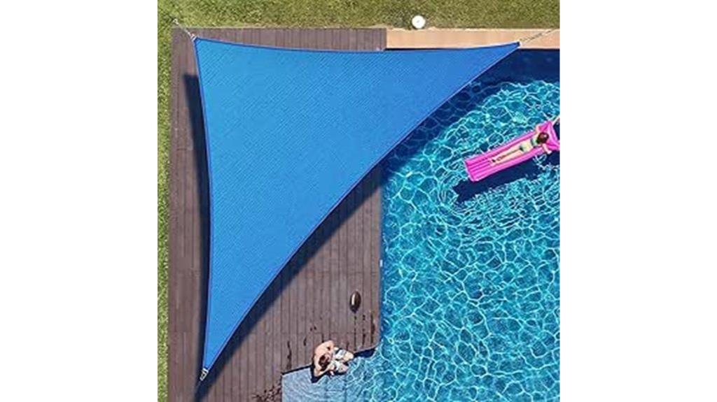 blue triangle sun shade