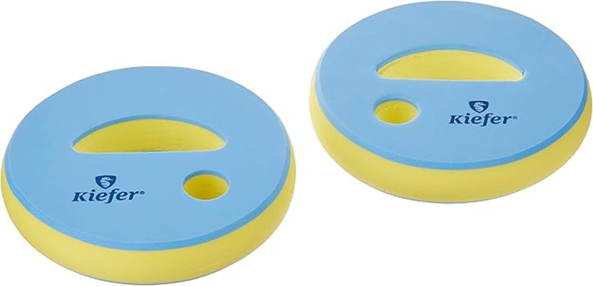 blue water exercise discs