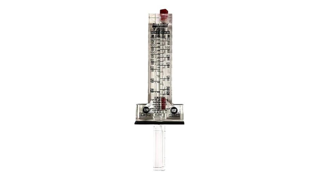 blue white flowmeter for pipes