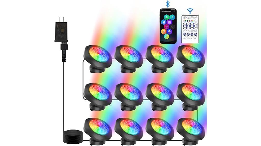 bluetooth controlled pond lights