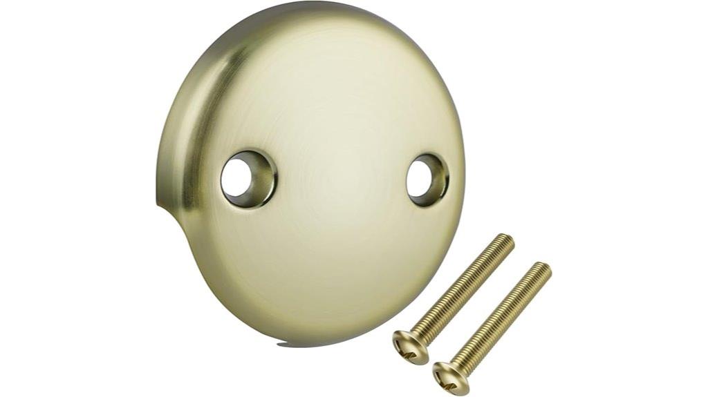 brushed gold overflow faceplate