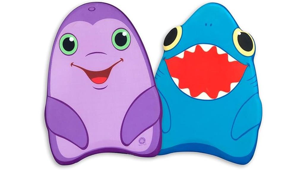 colorful aquatic themed kickboards