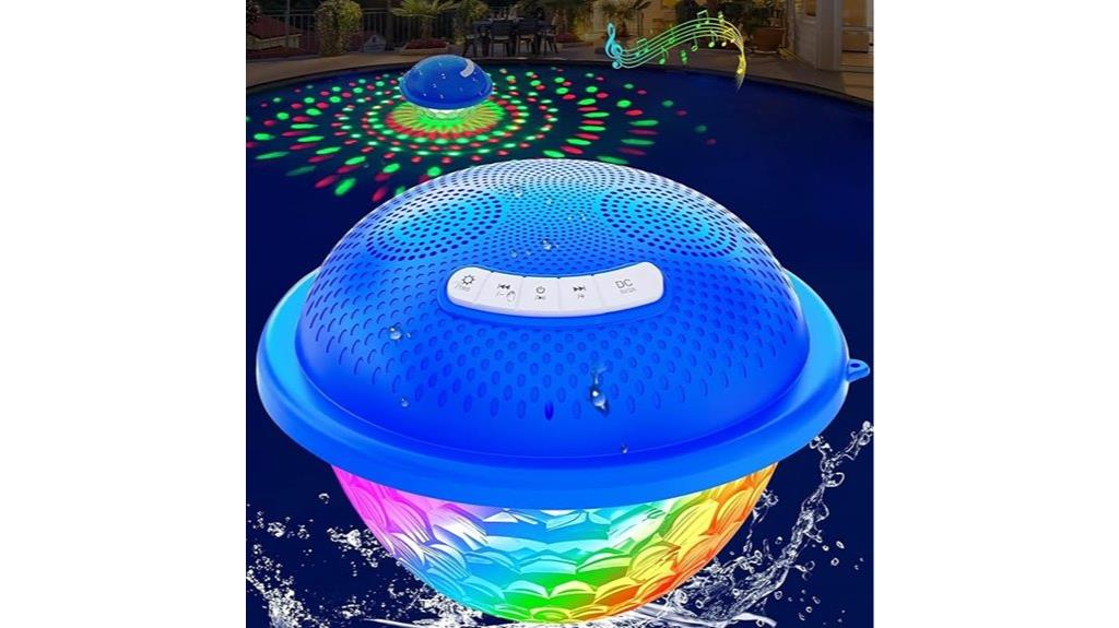colorful bluetooth pool speaker