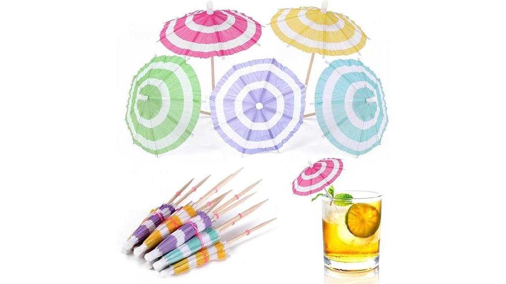 colorful cocktail picks bundle