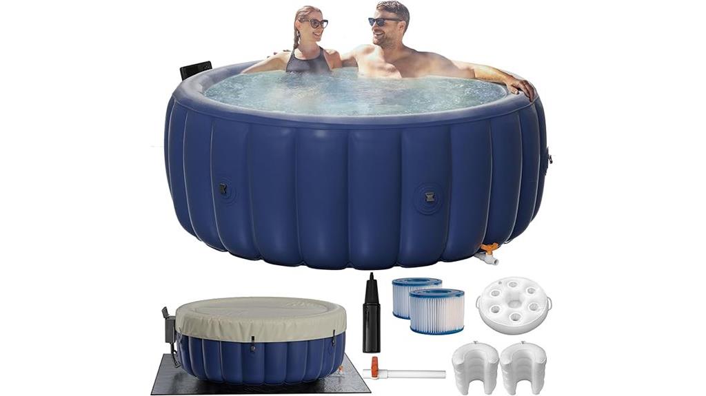 compact inflatable hot tub