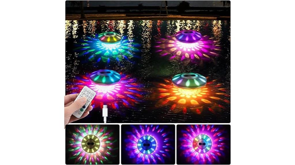 dynamic floating pool lights