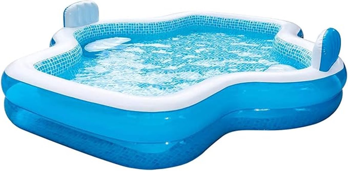 elegant inflatable family pool