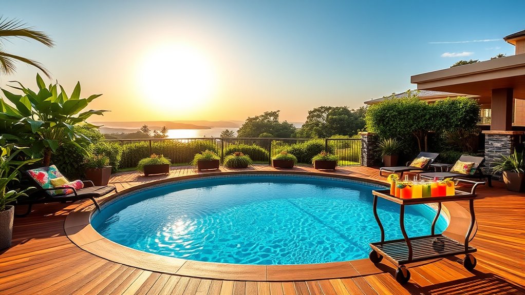 elevated small swimming pool