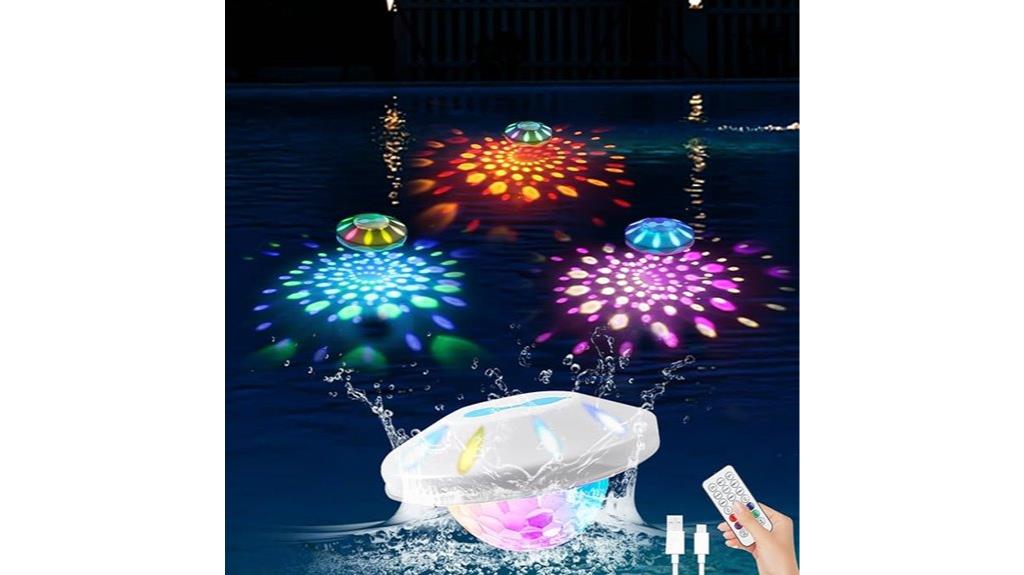 floating rechargeable pool lights