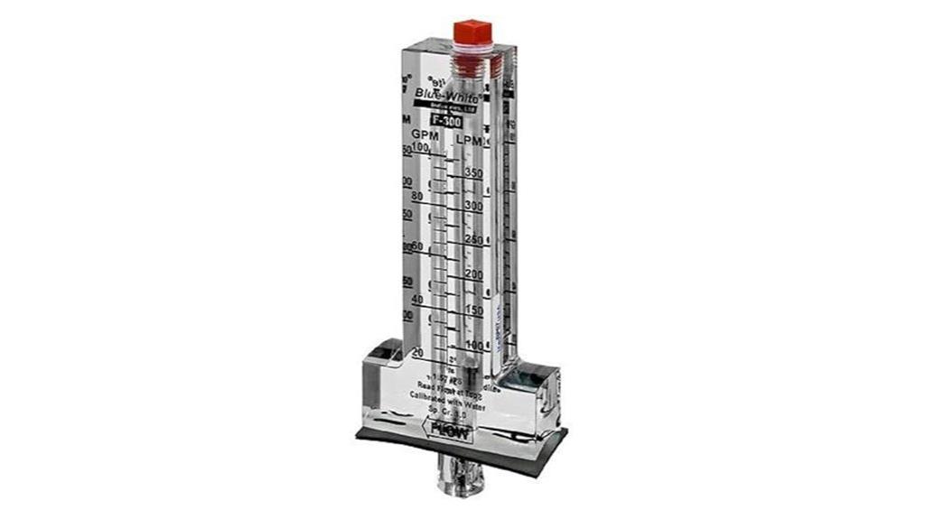 horizontal pvc flowmeter installation