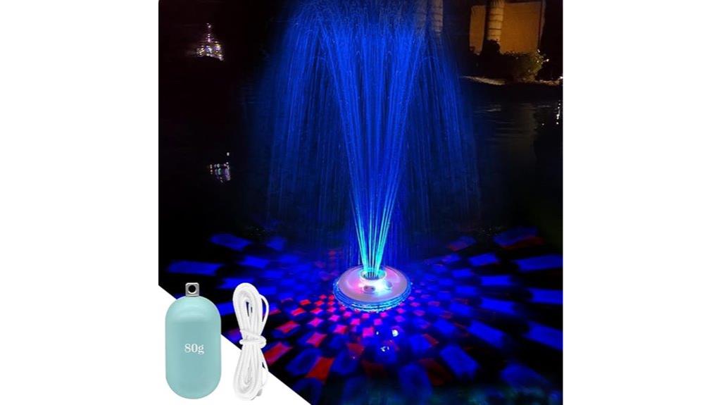 illuminated floating water feature