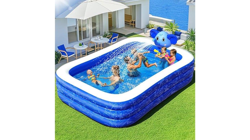inflatable elephant pool fun