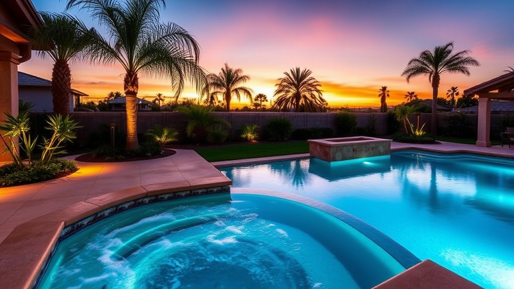integrated pool and spa