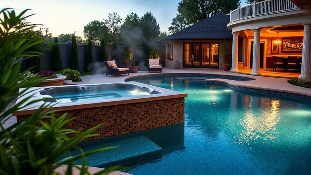integrated spa feature designs