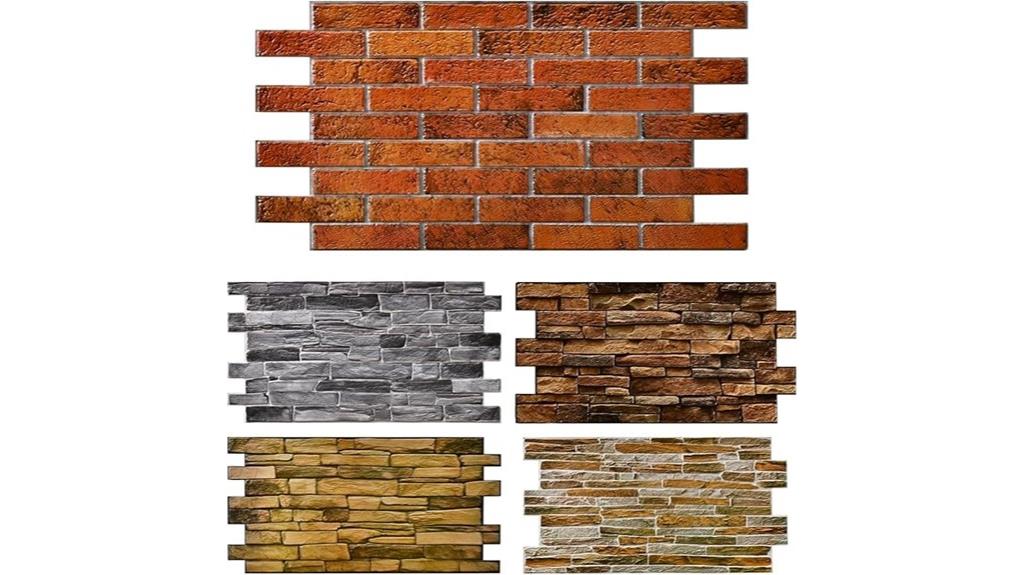 interior faux brick panels