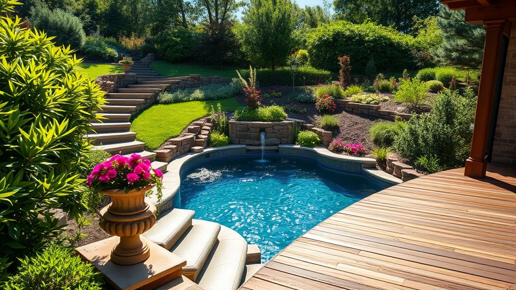 landscaping enhances pool aesthetics