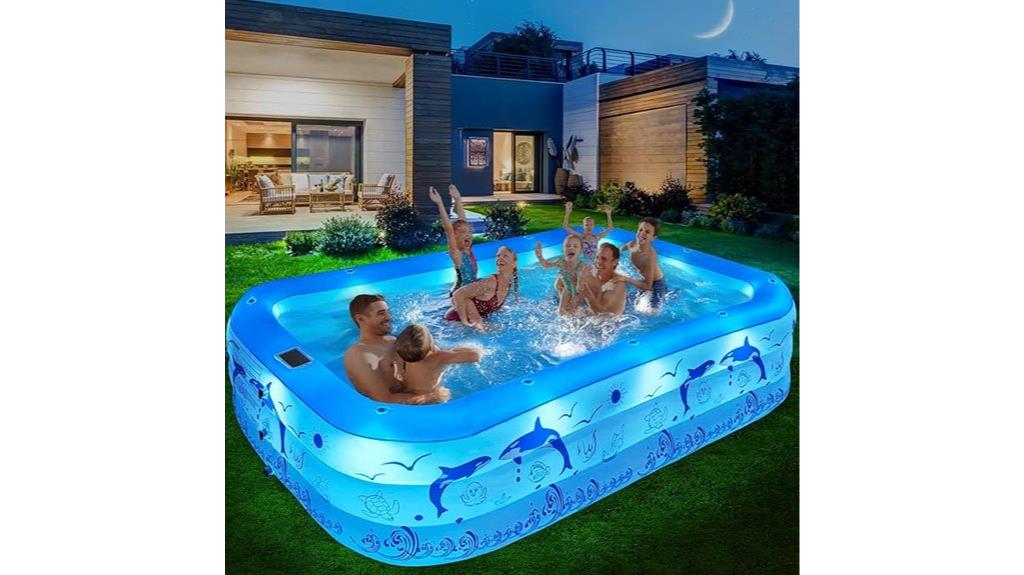 lighted inflatable pool fun