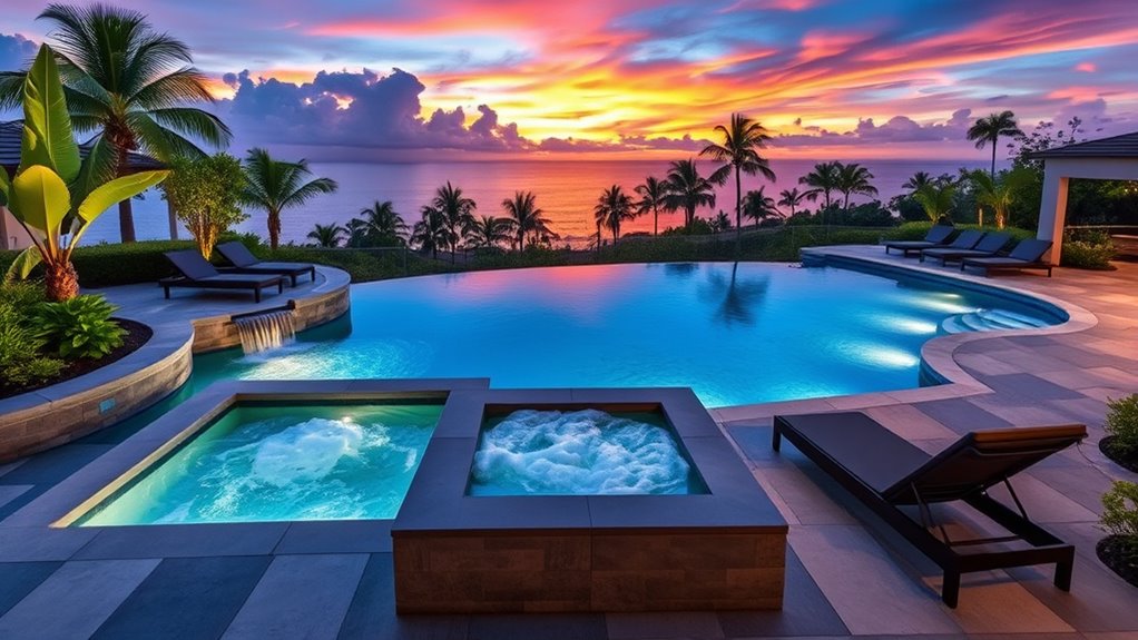 luxury relaxation with water