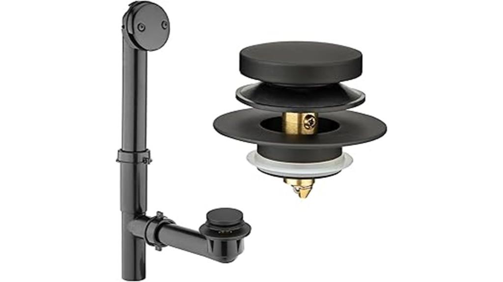 matte black bathtub drain