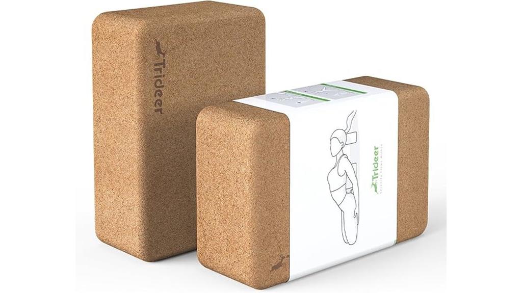 natural cork yoga blocks