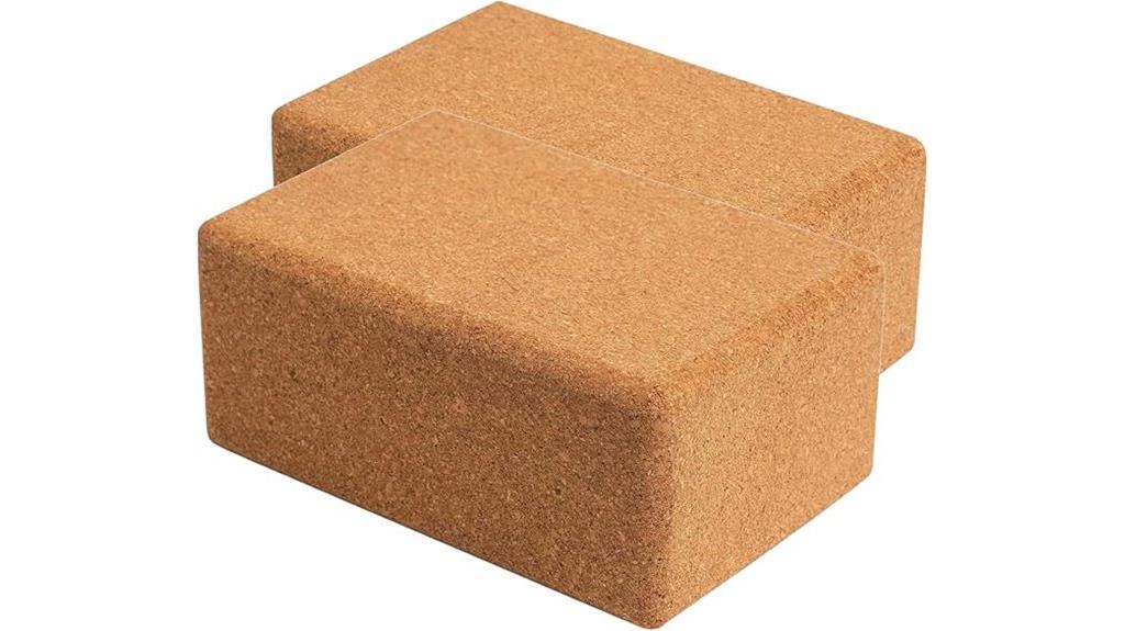 natural cork yoga blocks