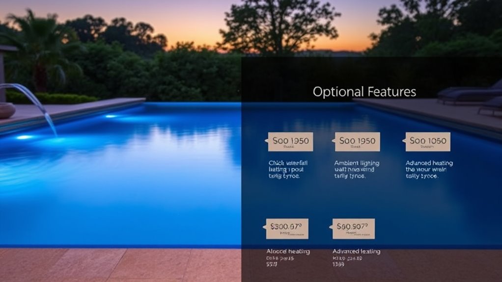 optional features cost breakdown