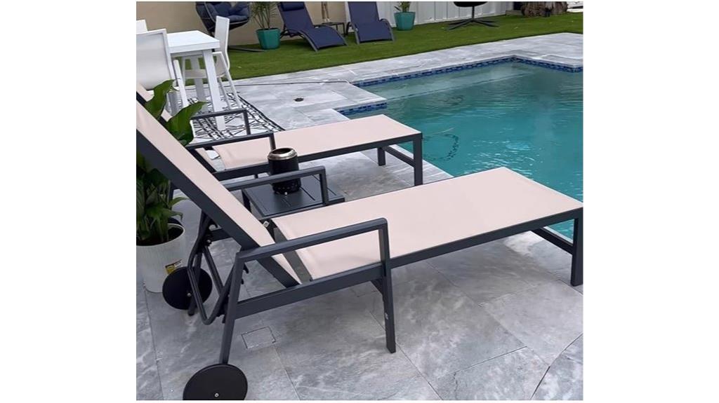 outdoor chaise lounge set
