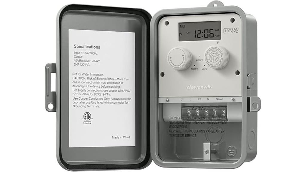 outdoor digital timer box