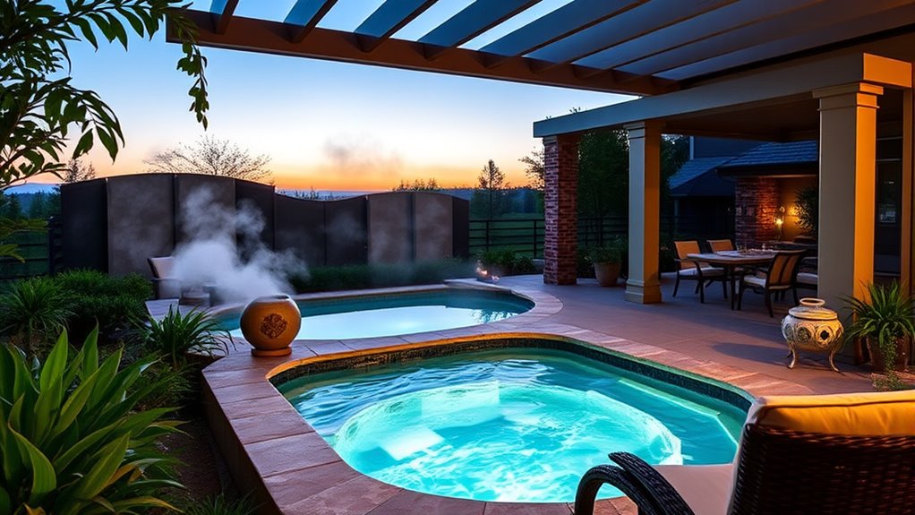 outdoor entertainment space setup