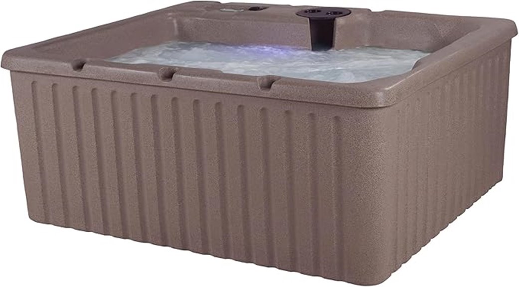 outdoor hot tub for four