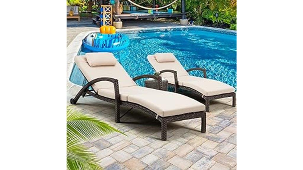 outdoor lounge chair set