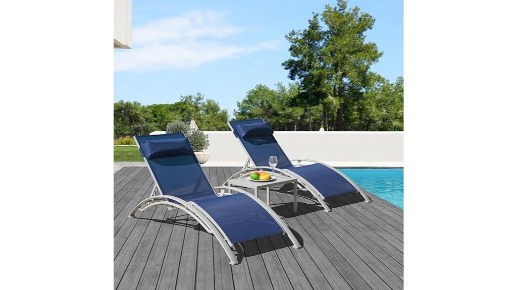 outdoor lounge chair set