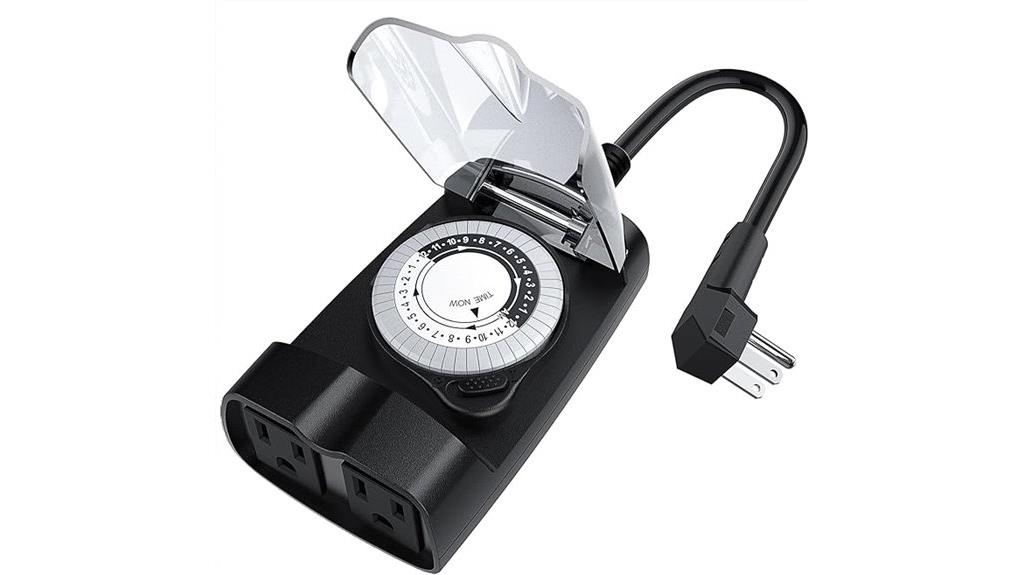 outdoor mechanical timer outlet