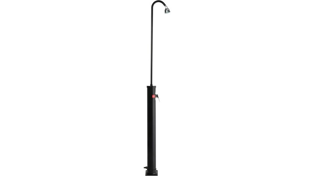 outdoor solar heated shower