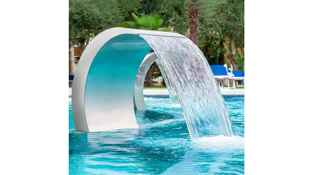 outdoor stainless steel fountain
