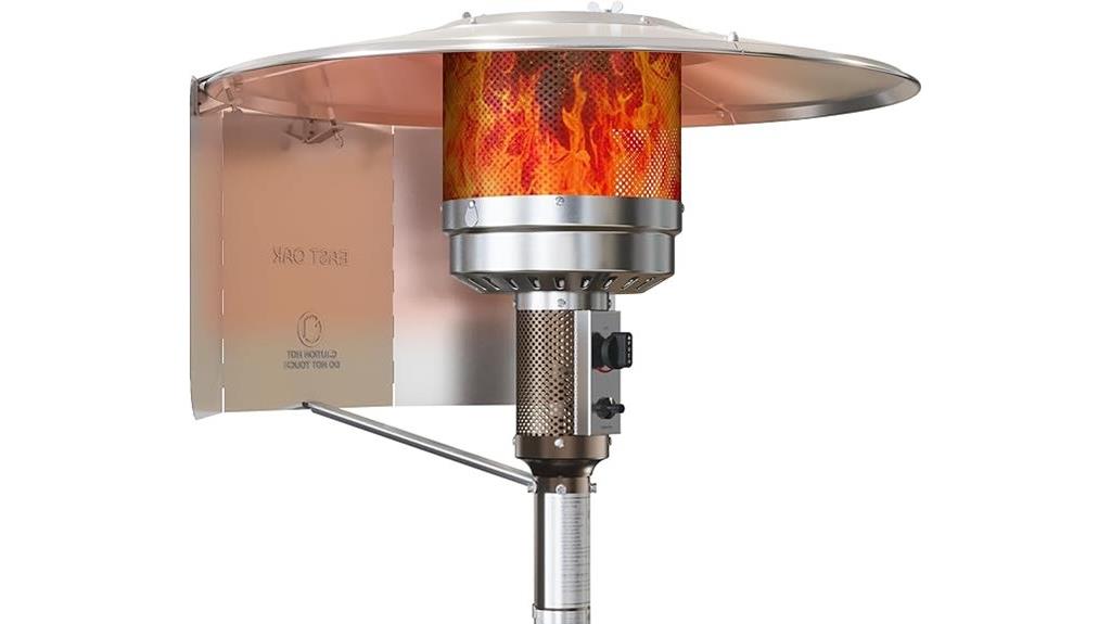 patio heater reflector shield