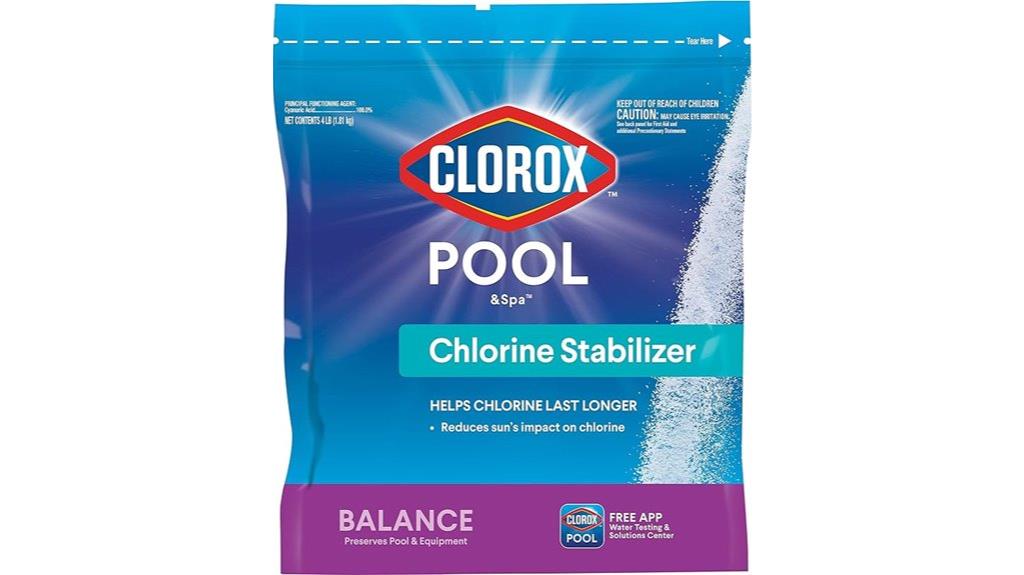 pool chlorine stabilizer product