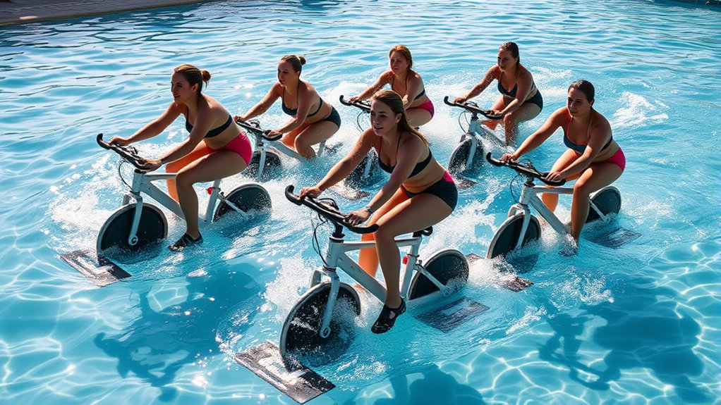 pool exercise bike safety