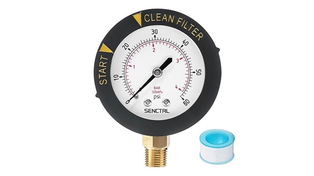 pool filter pressure gauge