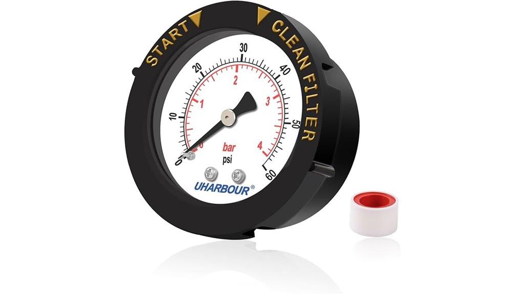 pool filter pressure gauge