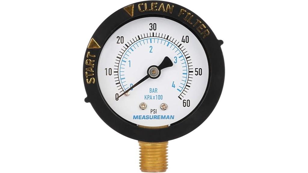 pool filter pressure gauge