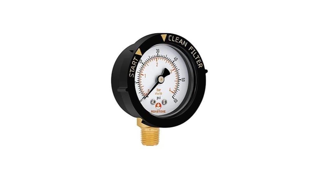 pool filter pressure measurement