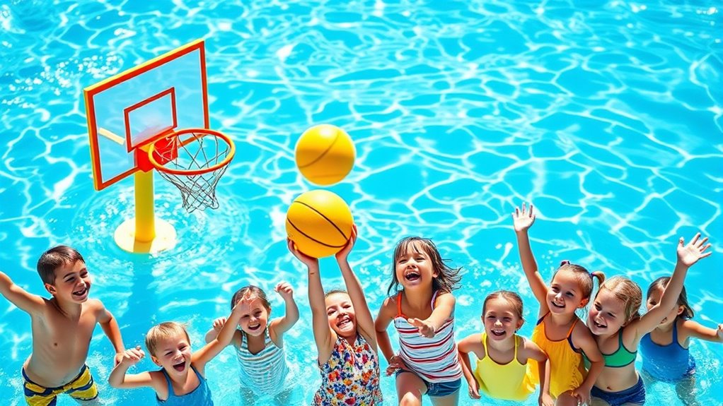 poolside basketball fun activities